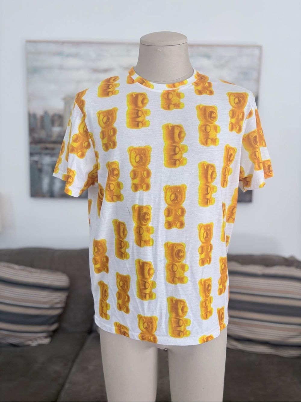 Bushwick Supply New York Gummy Bear Tee - Orange on White - Picture 1 of 3
